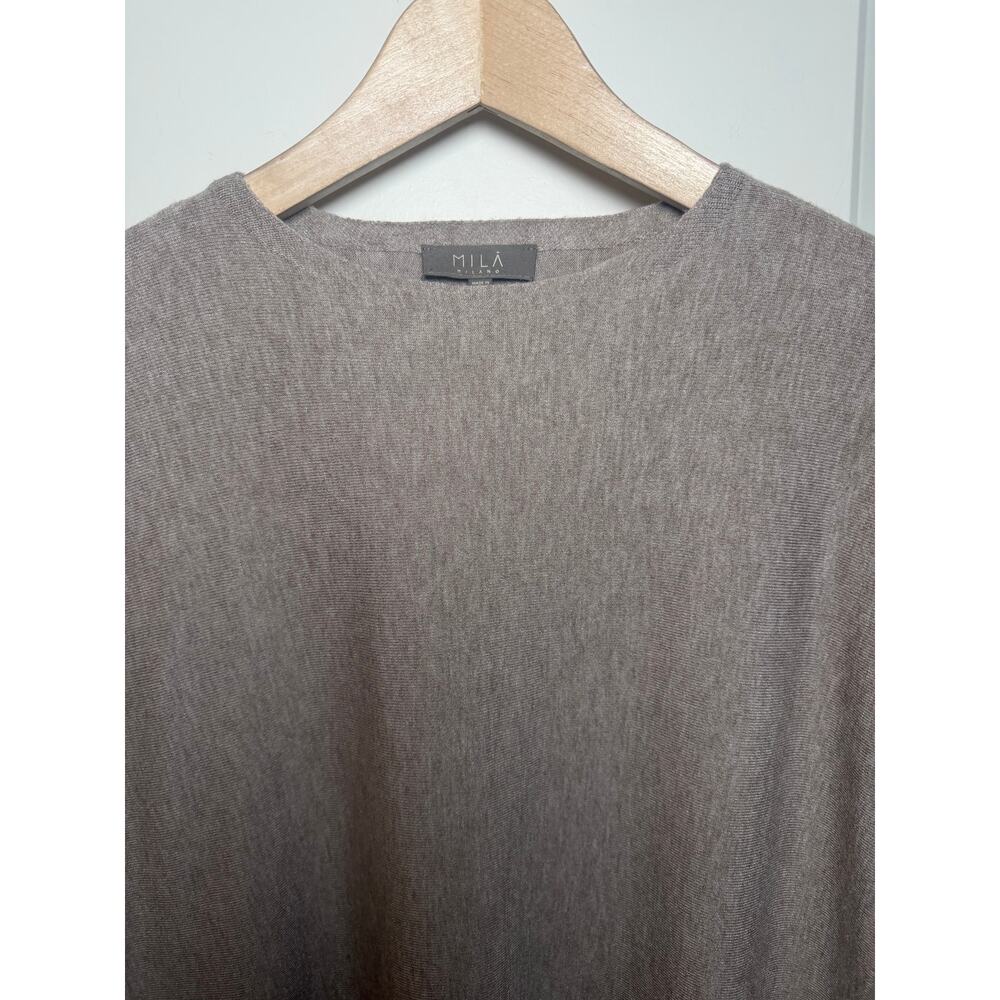 Mila Minimalist Relaxed Crewneck Knit Sweater Size S Clean Girl Quiet Luxury - Picture 5 of 10